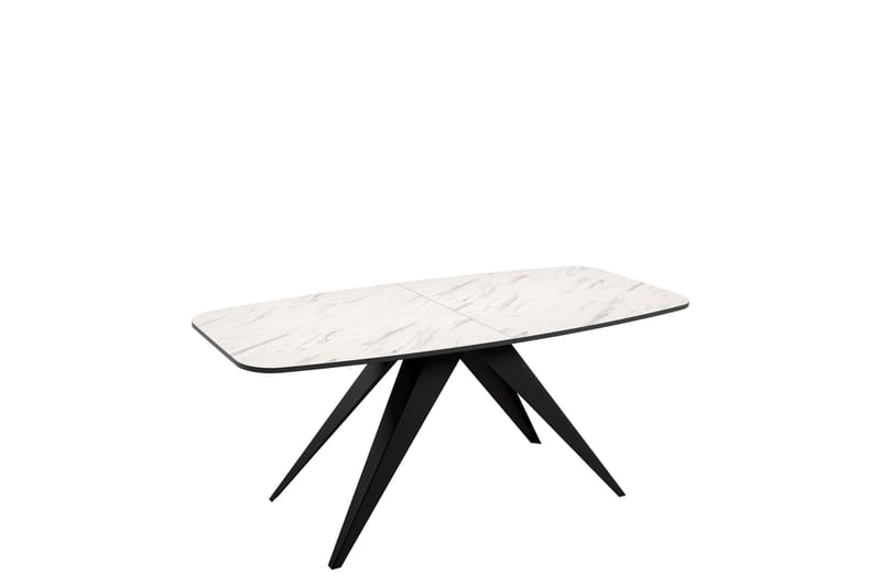 Ferro Matbord 198 cm, Svart/Vit