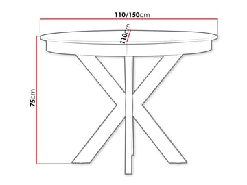 Fonti Matbord 110 cm Rund - Brun|svart - Möbler - Matplats - Matbord & köksbord