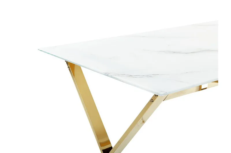 Foxter Matbord 70x120 cm - Vit/Guld - Möbler - Matplats - Matbord & köksbord