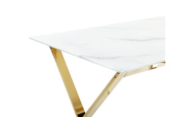 Foxter Matbord 70x120 cm - Vit/Guld - Möbler - Matplats - Matbord & köksbord