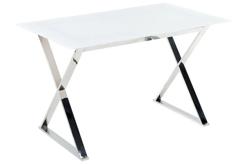 Foxter Matbord 70x120 cm, Vit/Silver