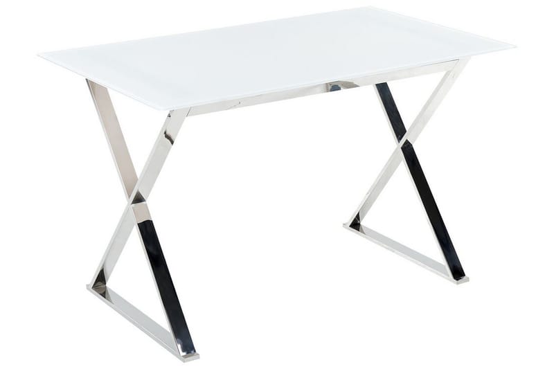 FOXTER Matbord 70x120 cm Vit/Silver