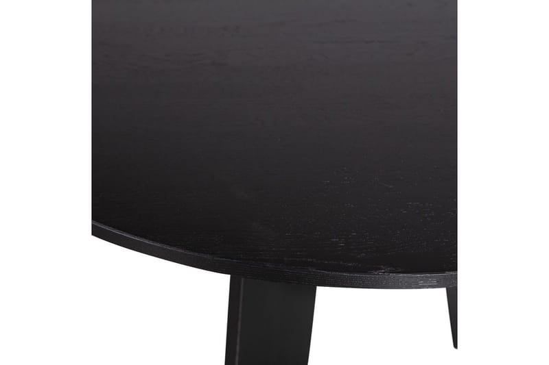 Fries Runt Matbord 129 cm med Ekskiva - Svart - Möbler - Matplats - Matbord & köksbord