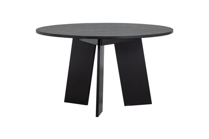 Fries Runt Matbord 129 cm med Ekskiva, Svart