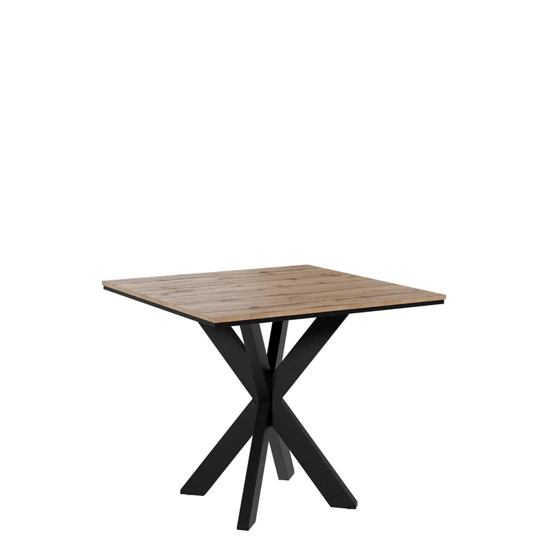 Fynrel Matbord 90 cm Kvadratisk, Svart/Brun