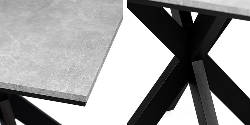 Fynrel Matbord 90 cm Kvadratisk - Svart/Grå - Möbler - Matplats - Matbord & köksbord