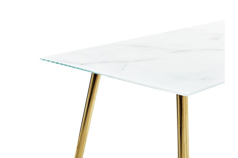 Gabriela Matbord 70x120 cm - Vit/Guld - Möbler - Matplats - Matbord & köksbord