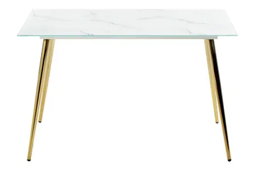 Gabriela Matbord 70x120 cm - Vit/Guld - Möbler - Matplats - Matbord & köksbord