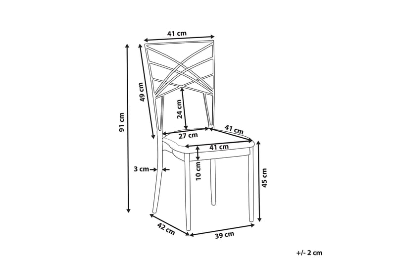 GAIGE Stol 2-pack Silver/Konstläder - Matstol & köksstol