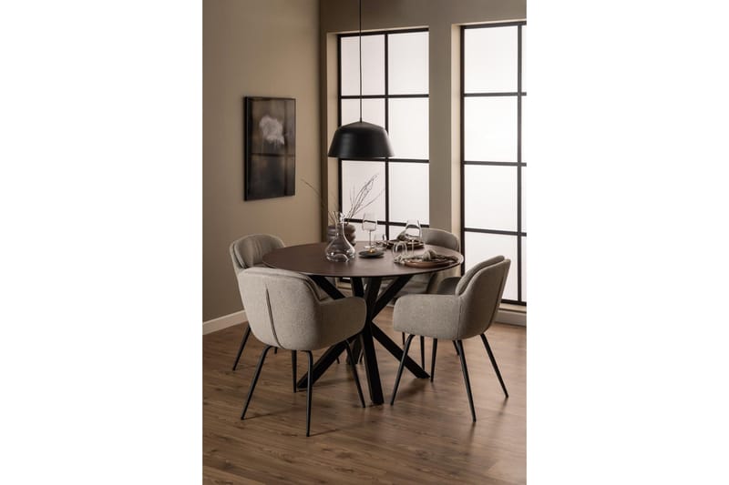 Ganesh Matbord 119 cm Rund - Brun - Möbler - Matplats - Matbord & köksbord