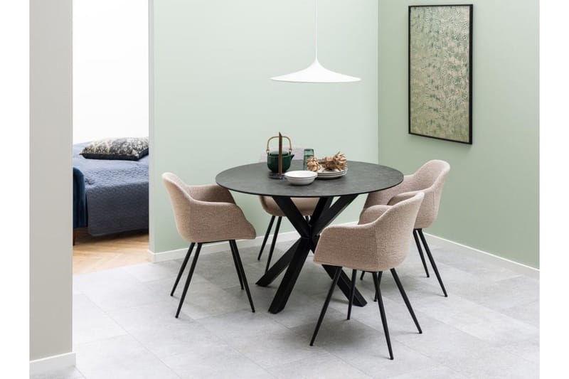 Ganesh Matbord 119 cm Rund - Svart - Möbler - Matplats - Matbord & köksbord