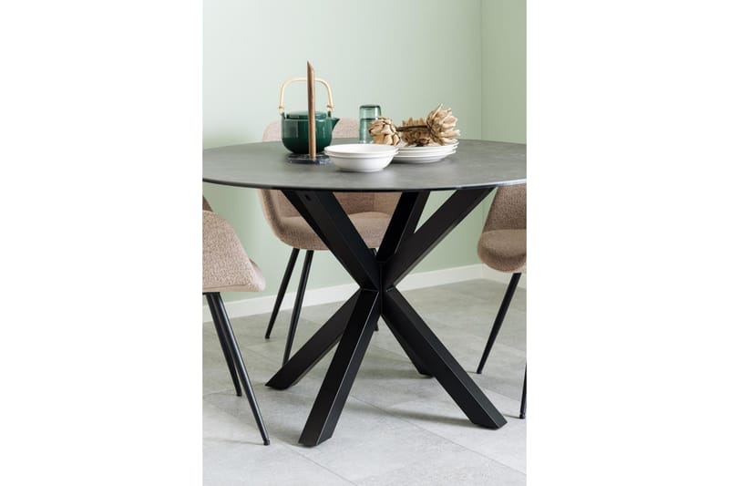 Ganesh Matbord 119 cm Rund - Svart - Möbler - Matplats - Matbord & köksbord