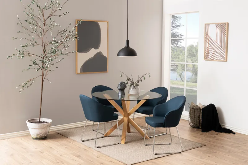 Ganesh Matbord 119 cm Rund - Transparent - Möbler - Matplats - Matbord & köksbord