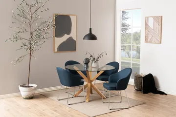 Ganesh Matbord 119 cm Rund - Transparent - Möbler - Matplats - Matbord & köksbord