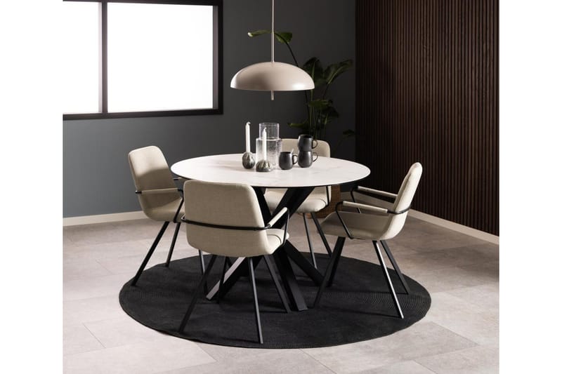 Ganesh Matbord 119 cm Rund - Vit - Möbler - Matplats - Matbord & köksbord