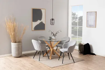 Ganesh Runt Matbord 119 cm i Glas - Transparent - Möbler - Matplats - Matbord & köksbord