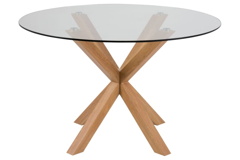 Ganesh Runt Matbord 119 cm i Glas - Transparent - Möbler - Matplats - Matbord & köksbord