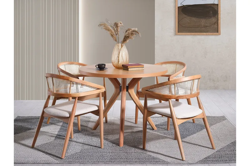 Gelsgan Matbord 100 cm Rund - Natur - Möbler - Matplats - Matbord & köksbord