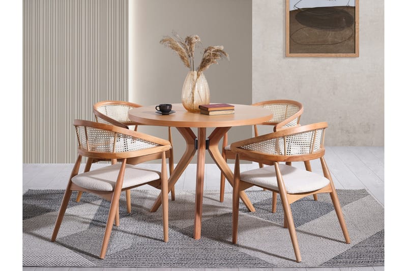 Gelsgan Matbord 100 cm Rund - Natur - Möbler - Matplats - Matbord & köksbord