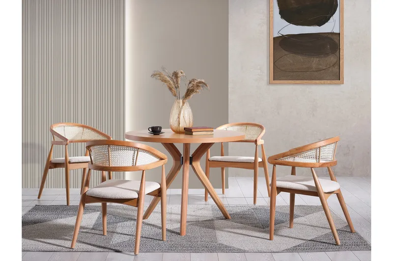 Gelsgan Matbord 100 cm Rund - Natur - Möbler - Matplats - Matbord & köksbord