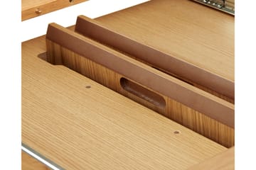 Gethin Runt Matbord 120 cm med Trä- och Ekutseende - Beige - Möbler - Matplats - Matbord & köksbord