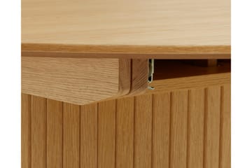Gethin Runt Matbord 120 cm med Trä- och Ekutseende - Beige - Möbler - Matplats - Matbord & köksbord