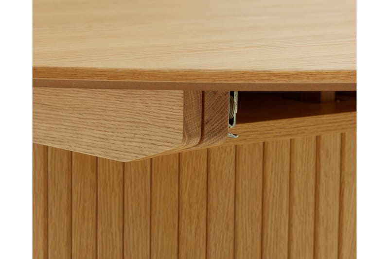 Gethin Runt Matbord 120 cm med Trä- och Ekutseende - Beige - Möbler - Matplats - Matbord & köksbord