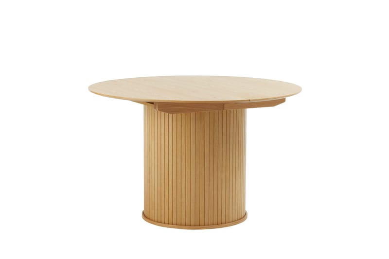 Gethin Runt Matbord 120 cm med Trä- och Ekutseende - Beige - Möbler - Matplats - Matbord & köksbord