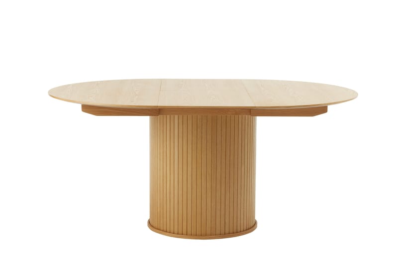 Gethin Runt Matbord 120 cm med Trä- och Ekutseende - Beige - Möbler - Matplats - Matbord & köksbord