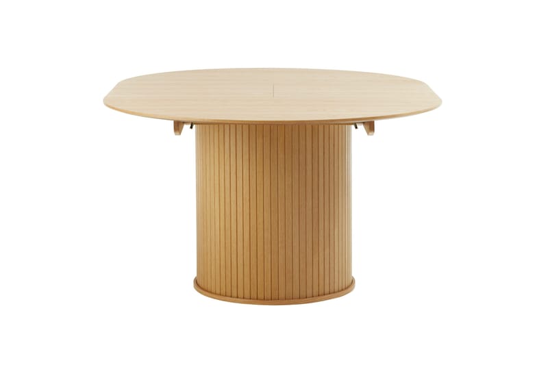 Gethin Runt Matbord 120 cm med Trä- och Ekutseende - Beige - Möbler - Matplats - Matbord & köksbord