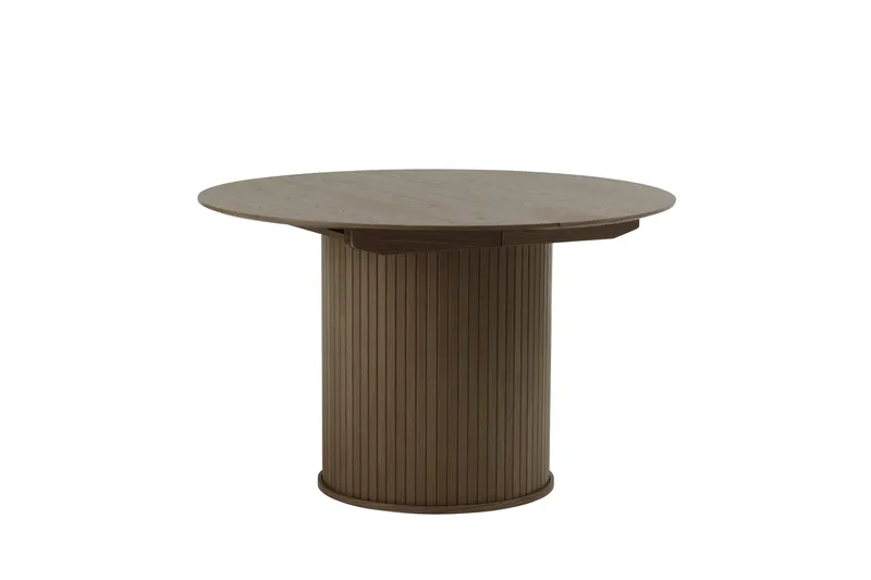 Gethin Runt Matbord 120 cm med Trä- och Valnötsutseende - Brun - Möbler - Matplats - Matbord & köksbord