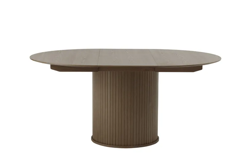 Gethin Runt Matbord 120 cm med Trä- och Valnötsutseende - Brun - Möbler - Matplats - Matbord & köksbord