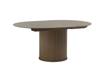Gethin Runt Matbord 120 cm med Trä- och Valnötsutseende - Brun - Möbler - Matplats - Matbord & köksbord