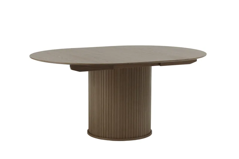 Gethin Runt Matbord 120 cm med Trä- och Valnötsutseende - Brun - Möbler - Matplats - Matbord & köksbord