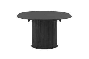 Gethin Runt Matbord 120 cm med Träutseende - Svart - Möbler - Matplats - Matbord & köksbord