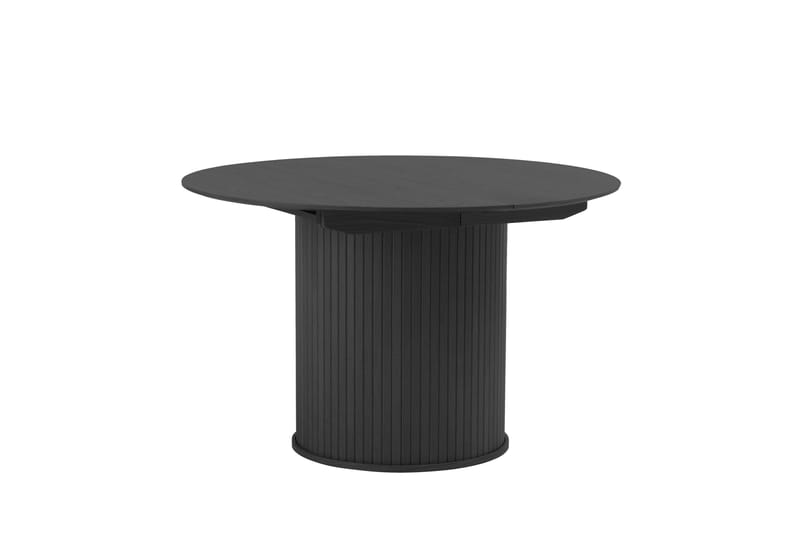 Gethin Runt Matbord 120 cm med Träutseende - Svart - Möbler - Matplats - Matbord & köksbord