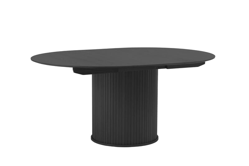 Gethin Runt Matbord 120 cm med Träutseende - Svart - Möbler - Matplats - Matbord & köksbord