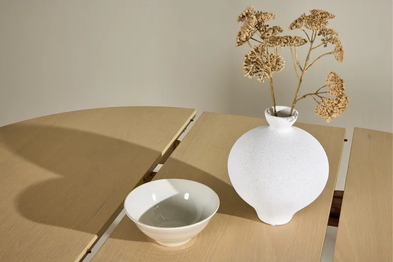 Gilda Matbord 110 cm Rund - Whitewash - Möbler - Matplats - Matbord & köksbord