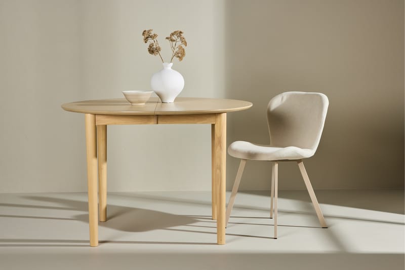 Gilda Matbord 110 cm Rund - Whitewash - Möbler - Matplats - Matbord & köksbord