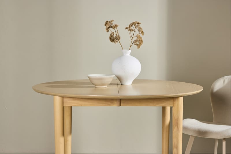 Gilda Matbord 110 cm Rund - Whitewash - Möbler - Matplats - Matbord & köksbord