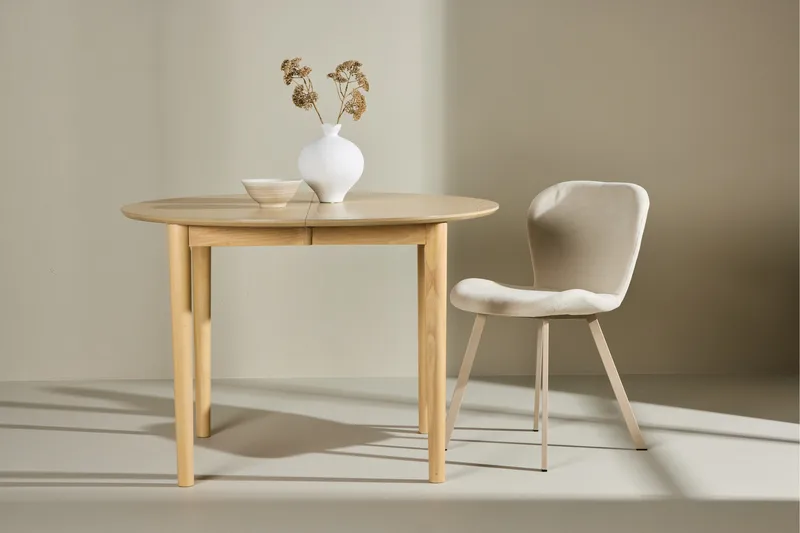 Gilda Matbord 110 cm Rund - Whitewash - Möbler - Matplats - Matbord & köksbord