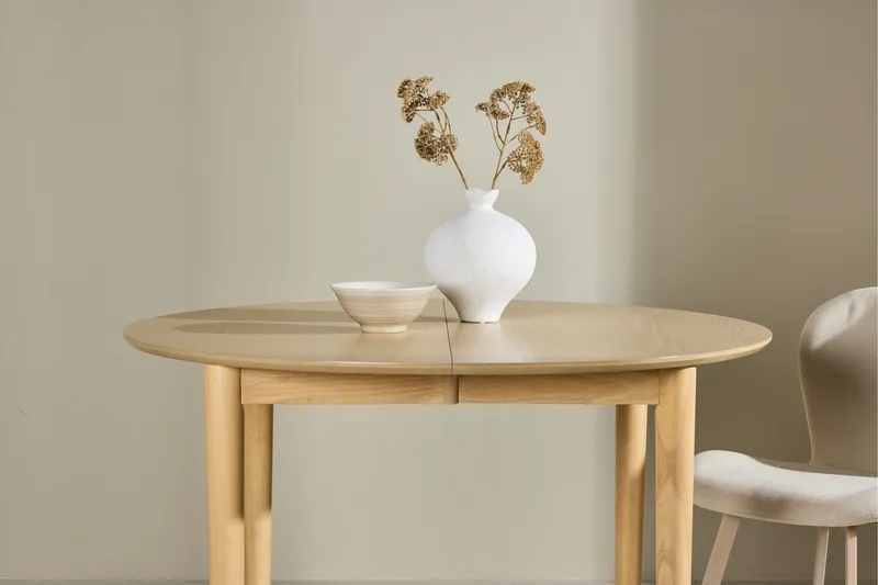 Gilda Matbord 110 cm Rund - Whitewash - Möbler - Matplats - Matbord & köksbord