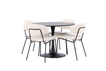 Gladiusa Matbord 100x74 cm Runt med 4 Chico Matstol - Möbler - Matplats - Matgrupp & matbord med stolar