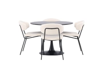 Gladiusa Matbord 100x74 cm Runt med 4 Chico Matstol - Möbler - Matplats - Matgrupp & matbord med stolar