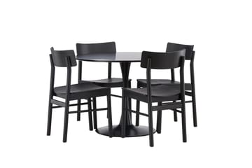 Gladiusa Matbord 100x74 cm Runt med 4 Montros Matstol - Möbler - Matplats - Matgrupp & matbord med stolar