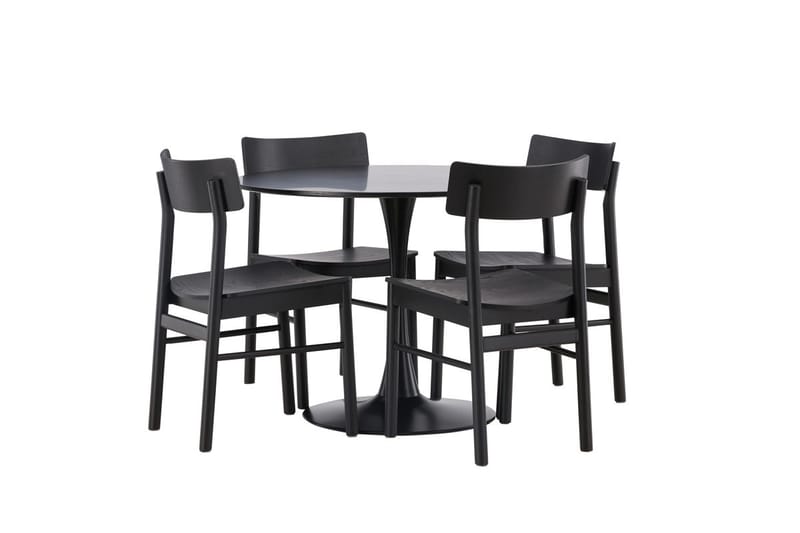 Gladiusa Matbord 100x74 cm Runt med 4 Montros Matstol - Möbler - Matplats - Matgrupp & matbord med stolar