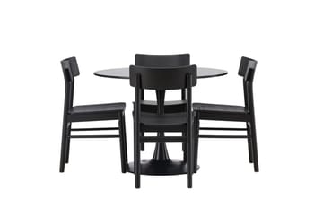 Gladiusa Matbord 100x74 cm Runt med 4 Montros Matstol - Möbler - Matplats - Matgrupp & matbord med stolar