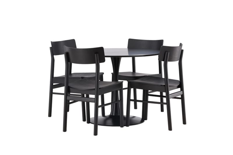 Gladiusa Matbord 100x74 cm Runt med 4 Montros Matstol - Möbler - Matplats - Matgrupp & matbord med stolar