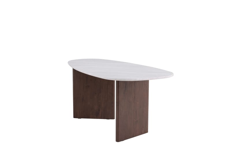 Grönvik Asymmetriskt Matbord 180 cm med Valnöts- och Betongutseende - Beige - Möbler - Matplats - Matbord & köksbord
