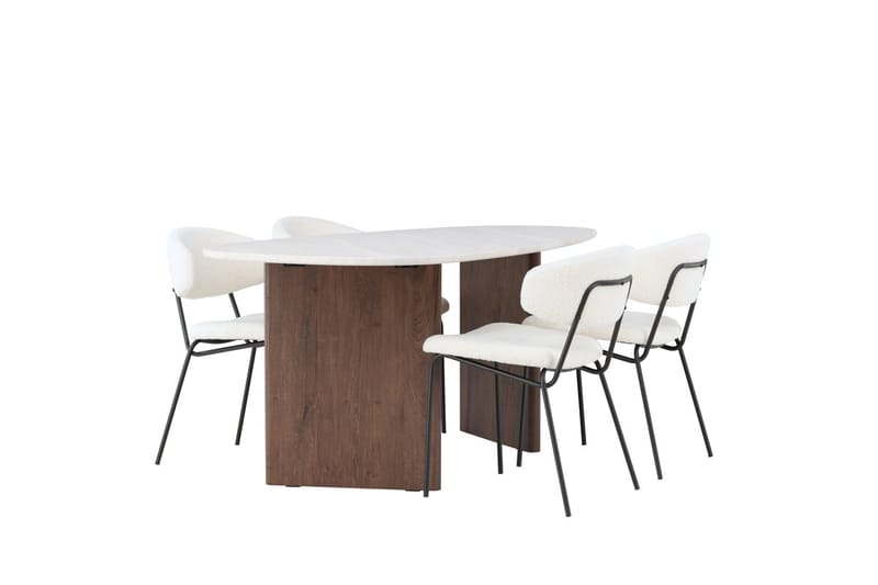 Grönvik Matbord 90 cm med 4 Chico Matstol - Möbler - Matplats - Matgrupp & matbord med stolar